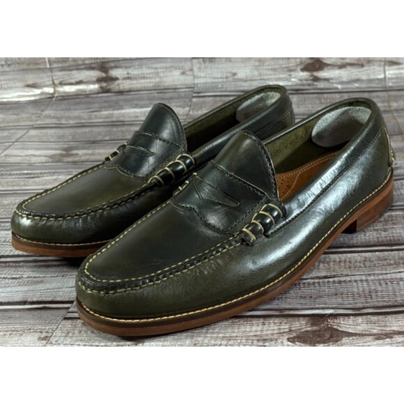 Oak Street Bootmakers Chromexcel Beefroll Penny Loafer Size 9 D color Green - Picture 1 of 9